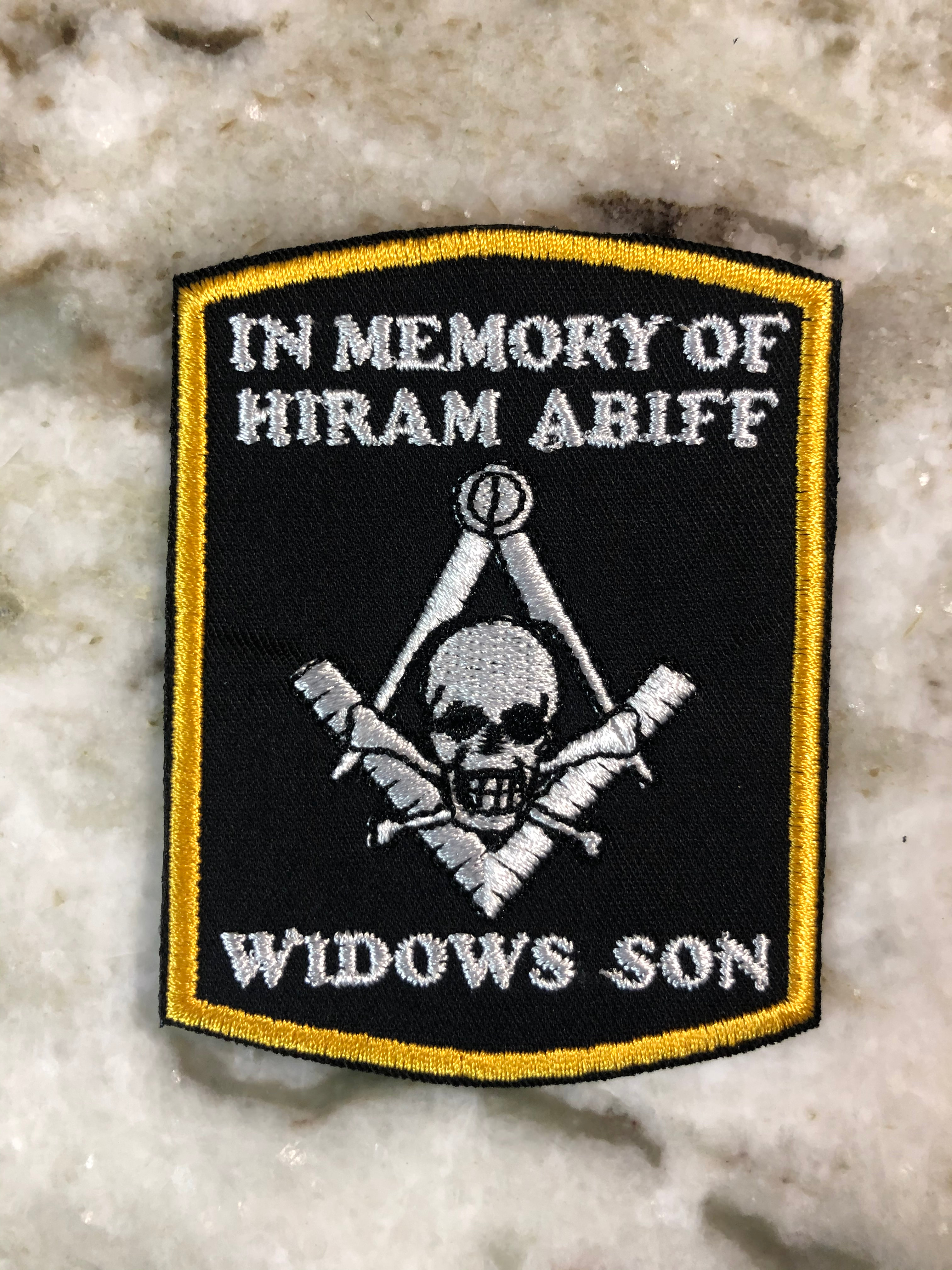 In Memory of Hiram Abiff Patch Widow Sons Patch 